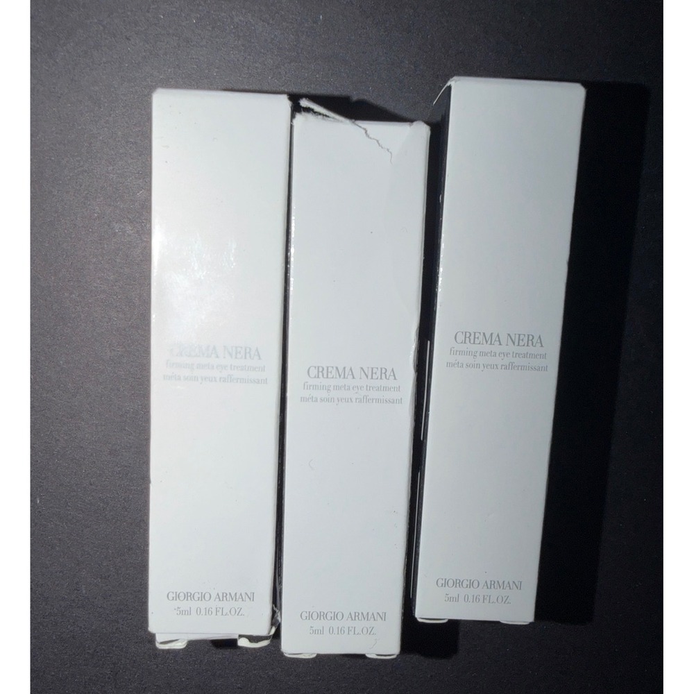 Giorgio Armani Crema Nera Firming Meta Eye Treatment Set of 3 Travel 5ml each